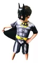 Fantasia Curta Com Enchimento Batman C/máscara