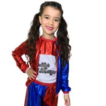 Fantasia Da Arlequina Infantil Esquadrão Harley Quinn Fantasia Da Arlequina Infantil Esquadrão Harley Quinn