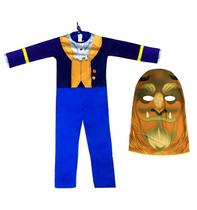 Fantasia da Fera Com Máscara Infantil 2 a 12 anos