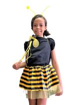 Fantasia de abelhinha infantil com Saia Asa Arco e varinha