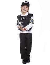 Fantasia de Agente do FBI - Tamanho Grande (12-14) com Colete à Prova de Balas