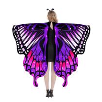 Fantasia de asas de borboleta DSLONG para mulheres roxa de Halloween