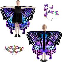 Fantasia de asas de borboleta LYL. Conjunto de 3 peças de Halloween Ling para meninas