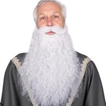 Fantasia de barba falsa FantaLook com 45 cm de comprimento para o feiticeiro de Halloween
