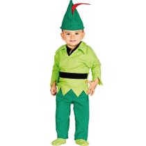 Fantasia de Bebê Menino Roupa Peter Pan de Luxo Com Chapéu Festas Carnaval e Teatro Fantasia de Bebê Menino Roupa Peter Pan de Luxo Com Chapéu Festas Carnaval e Teatro