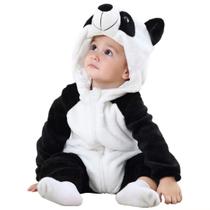 Fantasia de bebê OLLULL Panda Romper unissex de 18 a 24 meses Fantasia de bebê OLLULL Panda Romper unissex de 18 a 24 meses