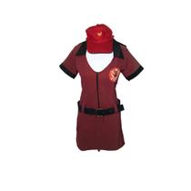 Fantasia de Bombeira Vestido Feminina Adulto Luxo Com Boné Fantasia de Bombeira Vestido Feminina Adulto Luxo Com Boné