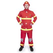 Fantasia de bombeiro Dress Up America para homens - vermelha Fantasia de bombeiro Dress Up America para homens - vermelha