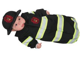 Fantasia de bombeiro Fireman Bunting para vestir bebês no Halloween