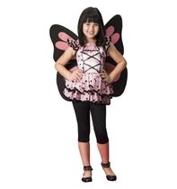 Fantasia de Borboleta Infantil Vestido Legging e Asa Removível