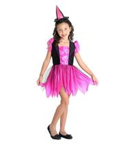 Fantasia De Bruxa Encantada Basic Infantil Com Chapéu