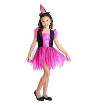 Fantasia De Bruxa Encantada Basic Infantil Com Chapéu