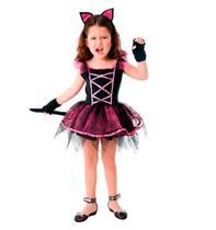 Fantasia de Bruxa Gatinha Halloween Infantil Fantasia de Bruxa Gatinha Halloween Infantil