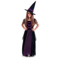 Fantasia de Bruxa Infantil Vestido Longo c/ Chapéu Halloween - Sulamericana