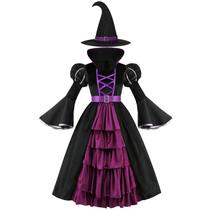 Fantasia de bruxa roxa yolsun para meninas de Halloween (10-12 anos) Fantasia de bruxa roxa yolsun para meninas de Halloween (10-12 anos)