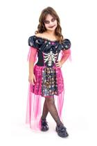 Fantasia de Bruxa Vestido Bruxinha Mexicana Infantil Festas Halloween