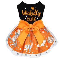 Fantasia de cachorro BAOBICUTE Vestido de Halloween para cães com laço Fantasia de cachorro BAOBICUTE Vestido de Halloween para cães com laço