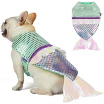 Fantasia de cachorro Cheollo Mermaid Outfit para cães pequenos XS