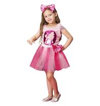 Fantasia de Cachorro Infantil Poodle Rosa Com Tiara