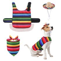Fantasia de cachorro SCENEREAL Mexican Serape com sombrero para cães