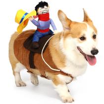 Fantasia de cachorro T2Y Cowboy Rider com boneca e chapéu M