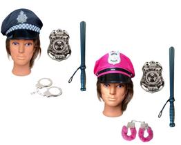 Fantasia De Casal Policial Luxo Carnaval Festa + Acessórios Fantasia De Casal Policial Luxo Carnaval Festa + Acessórios