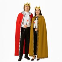 Fantasia de Casal Rei Rainha Adulto Cosplay Imperador Imperatriz Realeza Traje Manto Príncipe Princesa Debutante Fantasia de Casal Rei Rainha Adulto Cosplay Imperador Imperatriz Realeza Traje Manto Príncipe Princesa Debutante