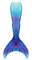 Fantasia de cauda de sereia DNFUN para mulheres, tamanhos SML sem monofin