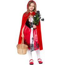 Fantasia de Chapeuzinho Vermelho - Fada de Halloween para meninas