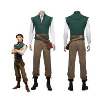 Fantasia De Cosplay Adulto Flynn Rider De Rapunzel E Enrolados, Uniforme De Anime Para Carnaval E Fantasia De Cosplay Adulto Flynn Rider De Rapunzel E Enrolados, Uniforme De Anime Para Carnaval E