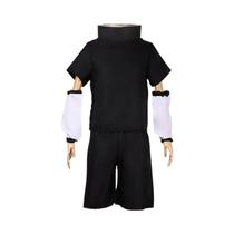 Fantasia De Cosplay Adulto Uchiha Sasuke, Camiseta Preta De Manga Curta E Peruca Para Homens E Fantasia De Cosplay Adulto Uchiha Sasuke, Camiseta Preta De Manga Curta E Peruca Para Homens E