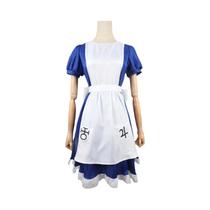 Fantasia De Cosplay Alice Madness Returns Para Mulheres, Vestido De Empregada Com Avental Para O Fantasia De Cosplay Alice Madness Returns Para Mulheres, Vestido De Empregada Com Avental Para O