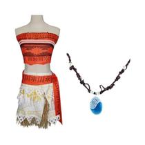 Fantasia De Cosplay Da Princesa Moana Para Mulheres, Vestido Adulto Para Festa De Halloween E