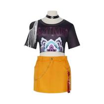 Fantasia De Cosplay De Anime KPop Para Mulheres, Traje De Caçadora De Demônios Mira, Peruca,