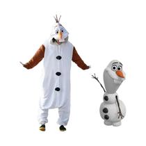 Fantasia De Cosplay De Boneco De Neve Olaf Branco Para Adultos, Macacão De Fleece, Pijamas De Fantasia De Cosplay De Boneco De Neve Olaf Branco Para Adultos, Macacão De Fleece, Pijamas De