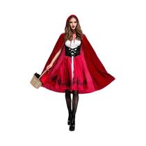 Fantasia de Cosplay de Capuz Vermelho para Adulta - Uniforme Moderno