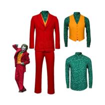 Fantasia De Cosplay De Coringa Para Adultos Com Peruca Para Festa De Halloween, Carnaval E Fantasia De Cosplay De Coringa Para Adultos Com Peruca Para Festa De Halloween, Carnaval E