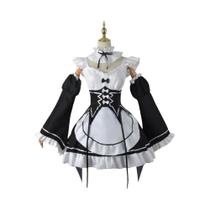 Fantasia De Cosplay De Maid Lolita Para Mulheres, Vestido De Festa De Halloween Anime Ram Rem Fantasia De Cosplay De Maid Lolita Para Mulheres, Vestido De Festa De Halloween Anime Ram Rem