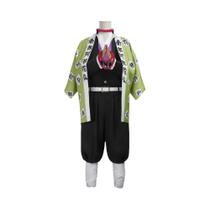 Fantasia De Cosplay De Monge Himejima Gyomei Para Homens, Traje De Halloween E Carnaval Com Fantasia De Cosplay De Monge Himejima Gyomei Para Homens, Traje De Halloween E Carnaval Com