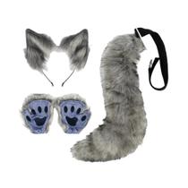 Fantasia De Cosplay De Orelhas De Raposa De Pelúcia Feita À Mão, Acessórios De Cauda Para Halloween,