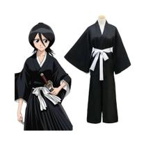Fantasia De Cosplay De Rukia Kuchiki Ichigo Bleach Kimono De Shinigami Traje Guerra De Sangue De Mil Fantasia De Cosplay De Rukia Kuchiki Ichigo Bleach Kimono De Shinigami Traje Guerra De Sangue De Mil
