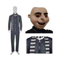 Fantasia De Cosplay Do Gru Para Homens, Máscara, Traje, Casaco, Calças, Cachecol, Fantasia De