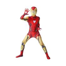 Fantasia De Cosplay Do Homem De Ferro Para Meninos E Meninas, Macacão Com Capa Para Halloween E Fantasia De Cosplay Do Homem De Ferro Para Meninos E Meninas, Macacão Com Capa Para Halloween E