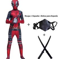 Fantasia De Cosplay Estilo Deadpool 3D Máscara Espada Bolsa Fantasia De Halloween Super-Herói