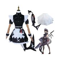 Fantasia De Cosplay Feminina Ellen Joe Com Peruca, Vestido De Empregada, Uniforme De Governanta