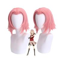 Fantasia De Cosplay Haruno Sakura Shippuden Para Mulheres E Meninas, Peruca, Saia, Conjunto Unissex Fantasia De Cosplay Haruno Sakura Shippuden Para Mulheres E Meninas, Peruca, Saia, Conjunto Unissex