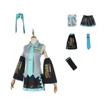 Fantasia De Cosplay Hatsune Miku, Roupas De Personagem De Anime, Saia JK, Peruca E Acessórios Para Fantasia De Cosplay Hatsune Miku, Roupas De Personagem De Anime, Saia JK, Peruca E Acessórios Para