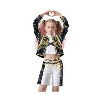 Fantasia De Cosplay Infantil K-pop Rumi Zoey Mira Conjunto De Impressão 3D Caçadores De Demônios