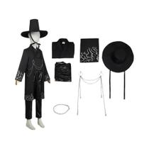 Fantasia De Cosplay Infantil KPop Demon Hunters Saja Uniforme Preto Robe Baby Jinu Performance De Fantasia De Cosplay Infantil KPop Demon Hunters Saja Uniforme Preto Robe Baby Jinu Performance De