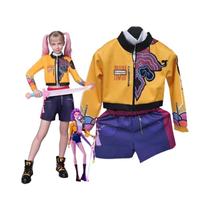 Fantasia De Cosplay K-Pop Para Meninas Rumi Zoey Mira Caçadoras De Demônios Impressa Em 3D Roupas De Fantasia De Cosplay K-Pop Para Meninas Rumi Zoey Mira Caçadoras De Demônios Impressa Em 3D Roupas De